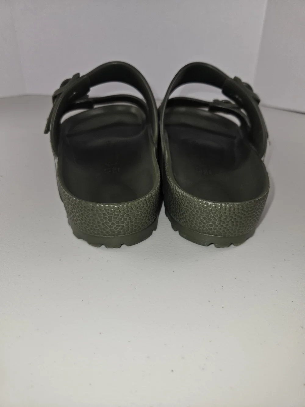 Brand New Birkenstock Olive Green Double Buckle Arizona Sandals Mens Sz 9.5-10